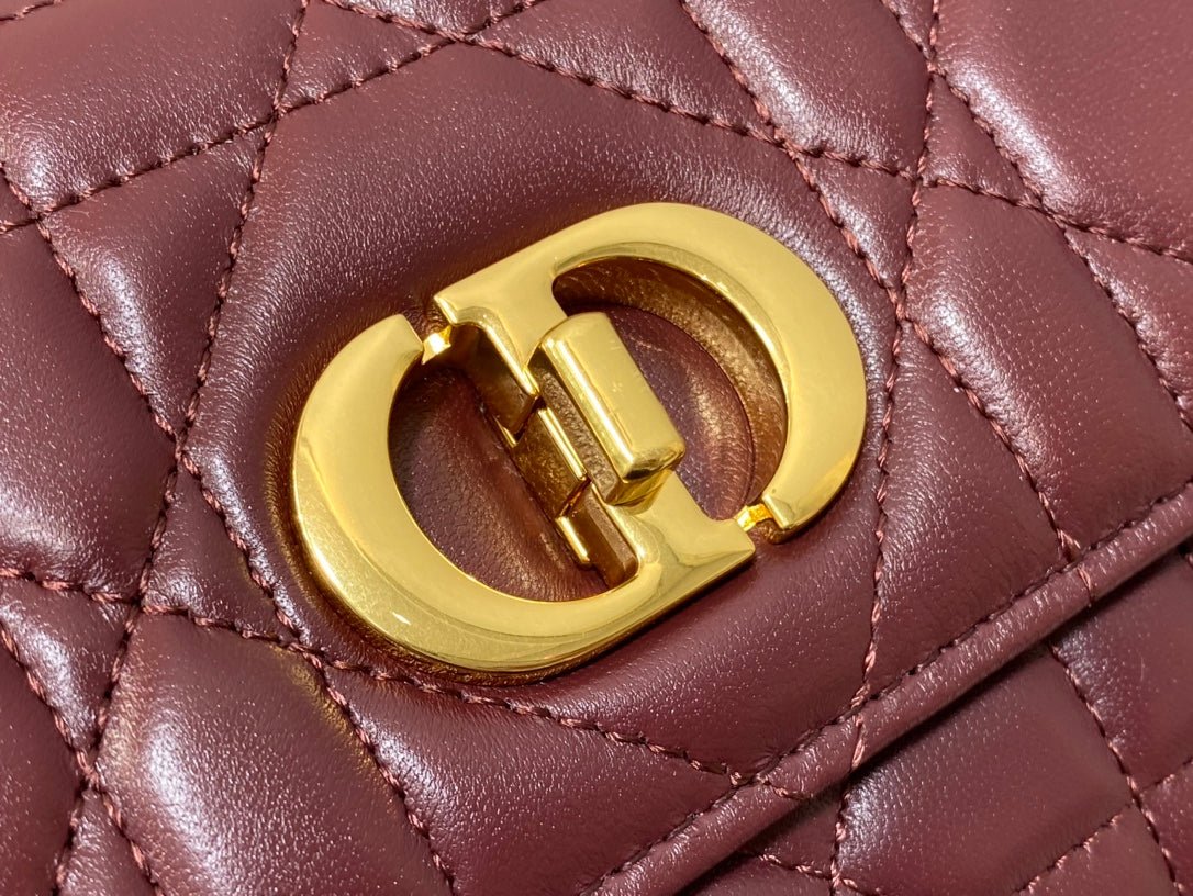 {Style No: 4M6ODZEK} MISS CARO TOP HANDLE POUCH 24 IN TERRACOTTA RED MACROCANNAGE LAMBSKIN - Image 9