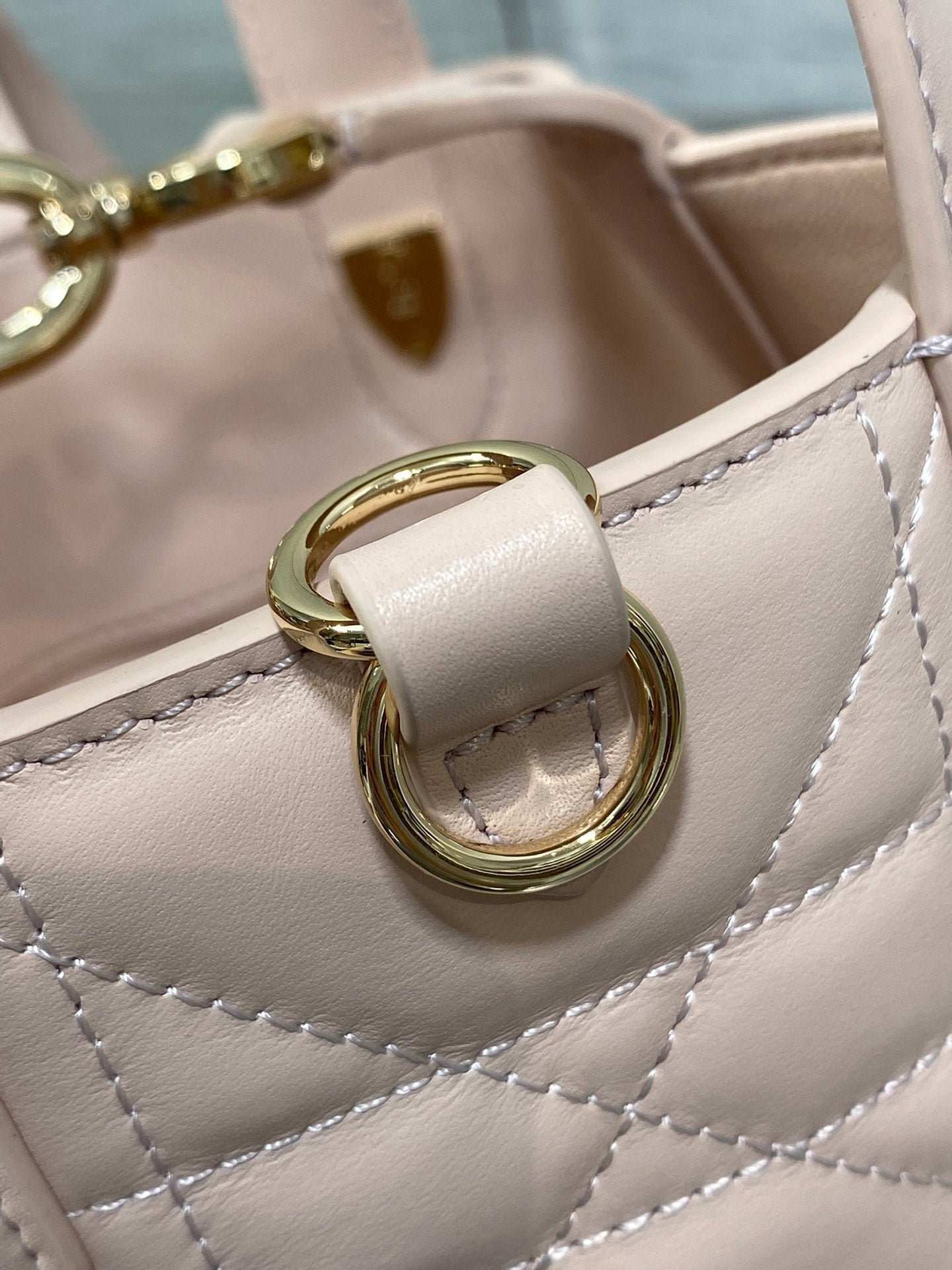 {Style No: DXGIX3QL} DIOR 25S ALWAYS MINI BAG 13 IN LIGHT PINK MACROCANNAGE CALFSKIN GOLD HARDWARE - Image 7