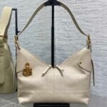 {Style No: JWM9HIWI} DIOR 25S MEDIUM VOYAGE BAG 28 IN POWDER BEIGE FLAT MACROCANNAGE GRAINED CALFSKIN