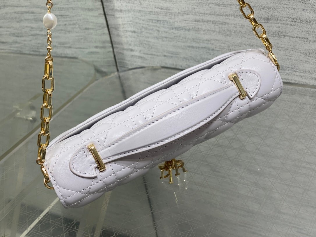 {Style No: 8TBXO3KN} DIOR 25S DIOR TALK PHONE POUCH 21 IN PALE LILAC CALFSKIN GOLD HARDWARE - Image 6