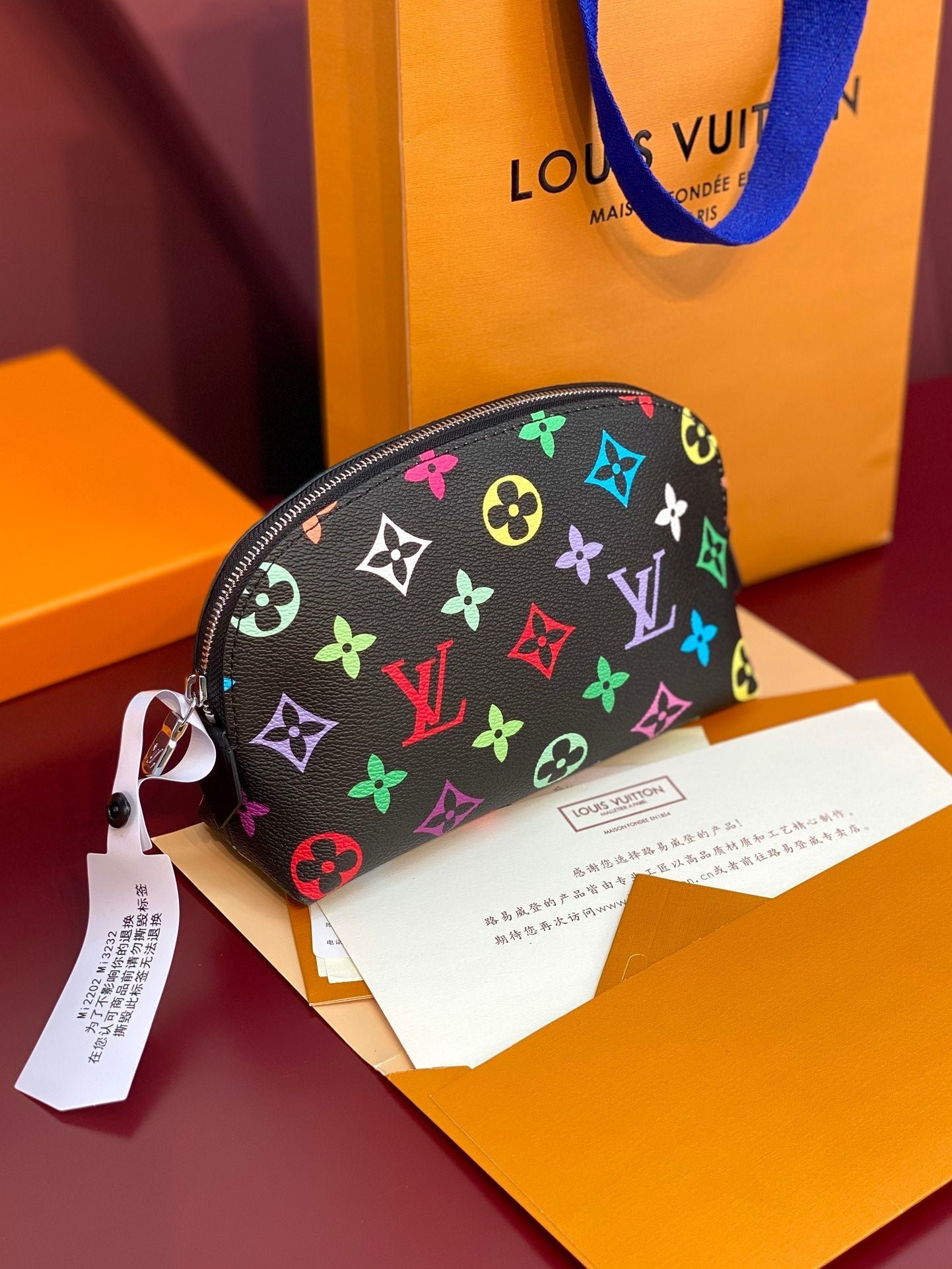 {Style No: 7QL39JSE} COSMETIC POUCH PM 19 IN COLORFUL MONOGRAM CANVAS - Image 6