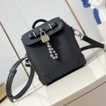 {Style No: 89KRKVPD} STEAMER 20 IN BLACK CALFSKIN SILVER HARDWARE