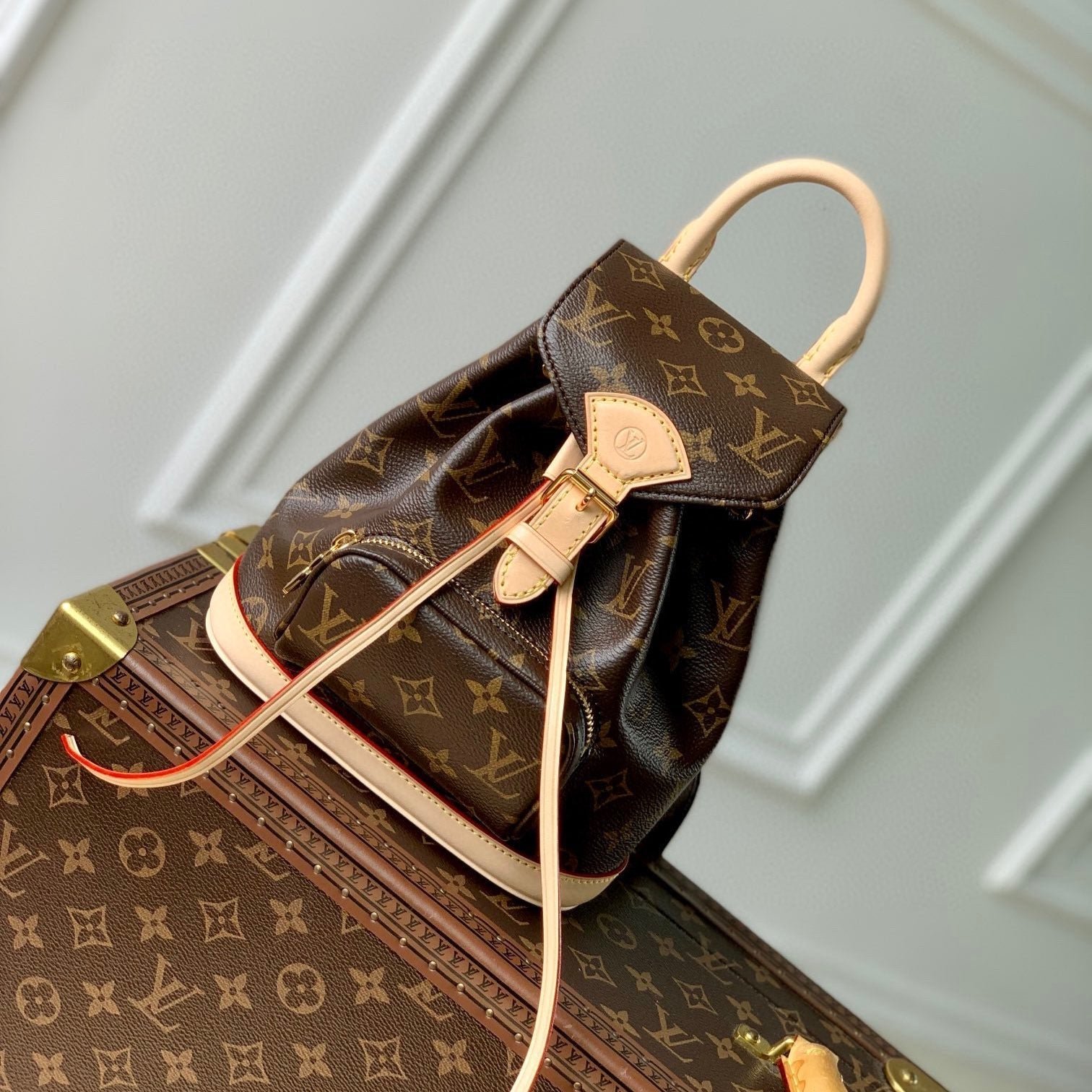{Style No: WPYPEJJM} MONTSOURIS MINI BACKPACK 25 IN BROWN MONOGRAM CANVAS