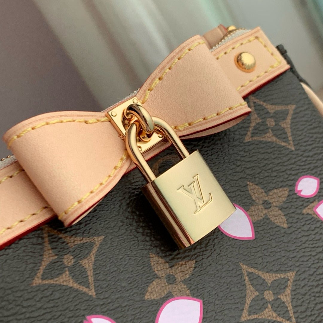 {Style No: LBE5AQEQ} POCHETTE ACCESSOIRES BAG 22 IN SAKURA BROWN MONOGRAM COATED CANVAS - Image 7