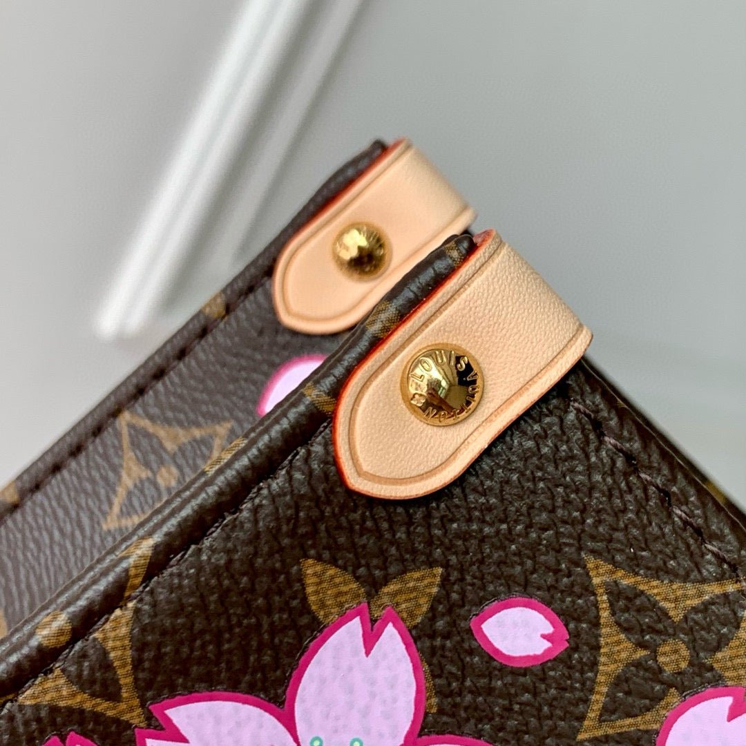 {Style No: TKU4F3DD} ONTHEGO PM CHERRY BLOSSOM IN SAKURA BROWN MONOGRAM COATED CANVAS - Image 7