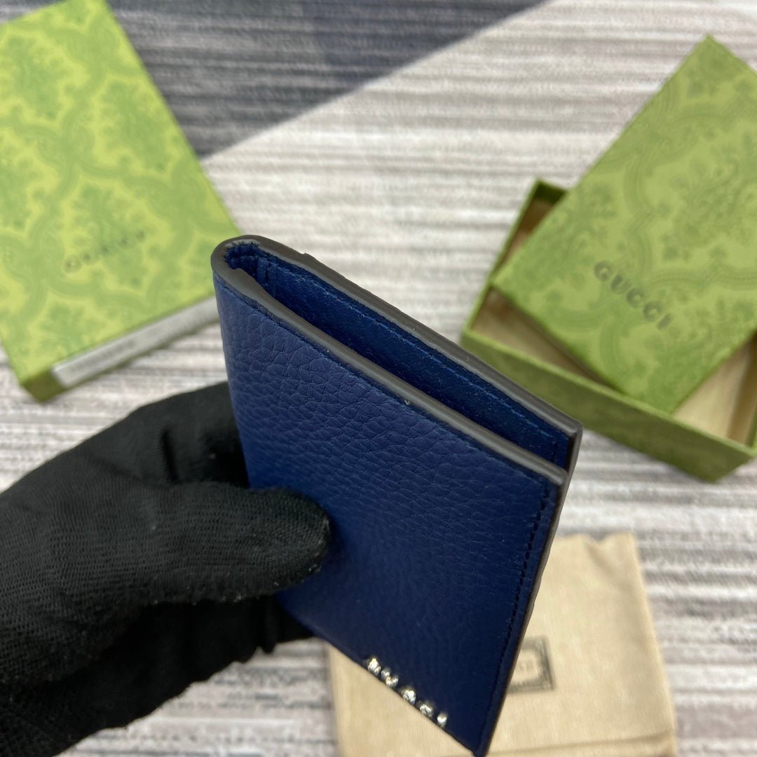 {Style No: 6RLA4863} LONG CARD HOLDER 12 IN CLASSIC BLUE CALFSKIN - Image 3