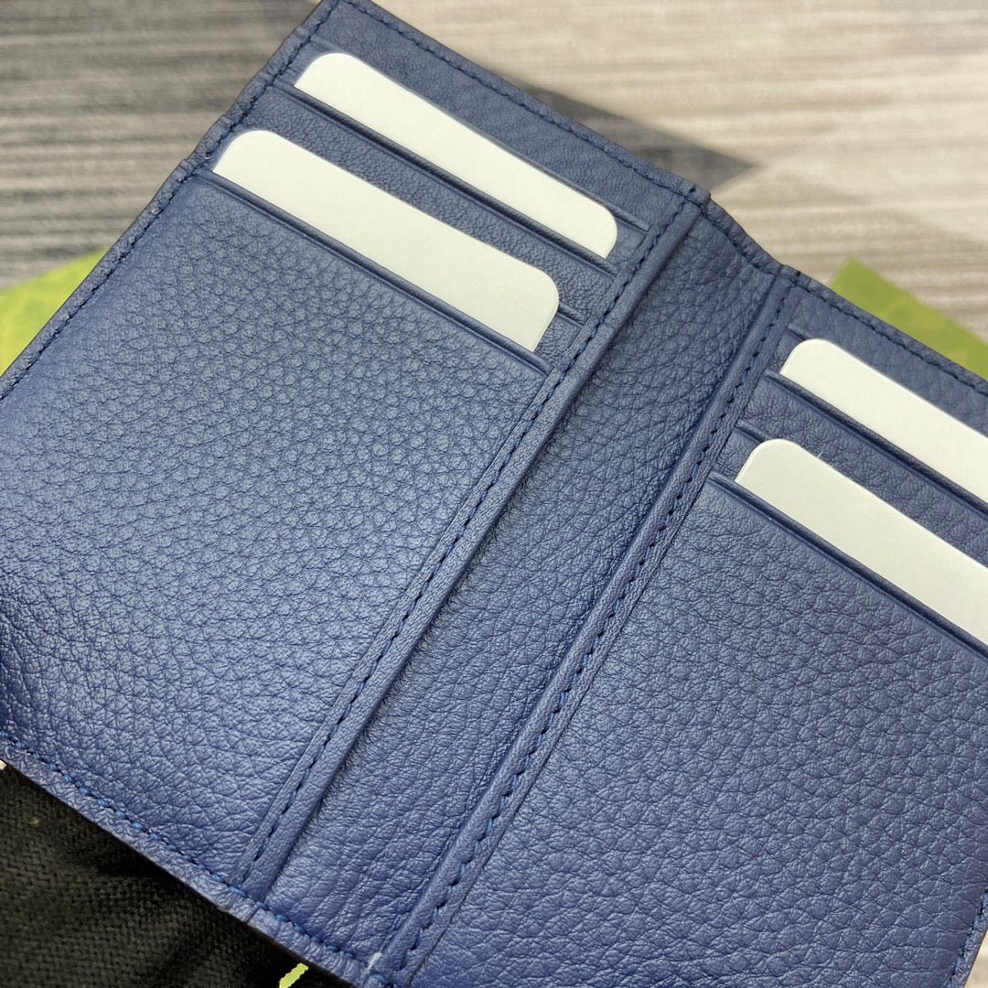 {Style No: 6RLA4863} LONG CARD HOLDER 12 IN CLASSIC BLUE CALFSKIN - Image 4