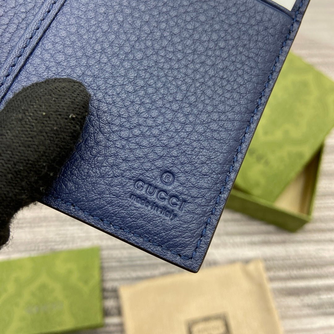 {Style No: 6RLA4863} LONG CARD HOLDER 12 IN CLASSIC BLUE CALFSKIN - Image 6