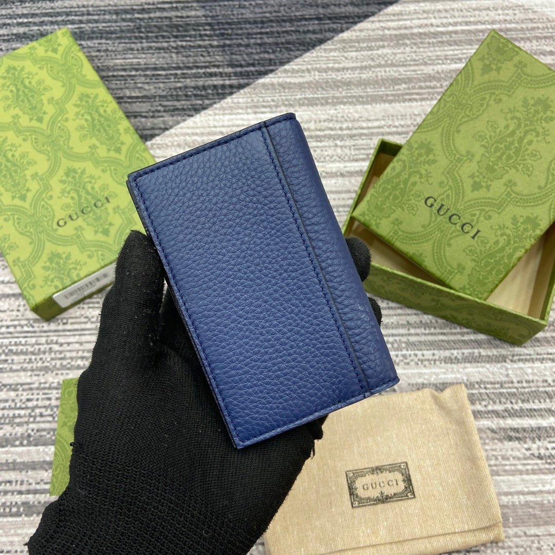 {Style No: 6RLA4863} LONG CARD HOLDER 12 IN CLASSIC BLUE CALFSKIN - Image 7