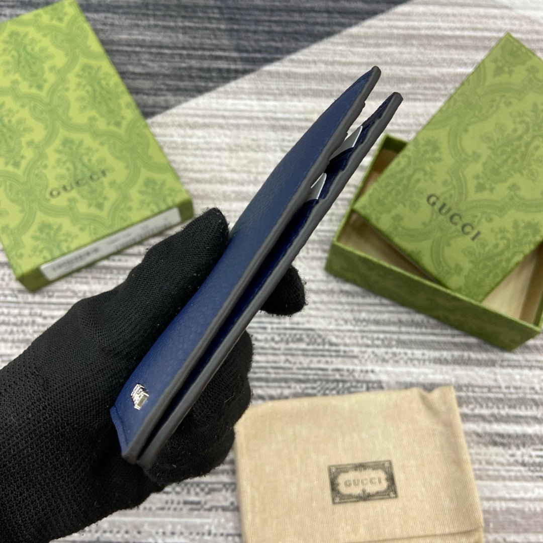 {Style No: 6RLA4863} LONG CARD HOLDER 12 IN CLASSIC BLUE CALFSKIN - Image 9