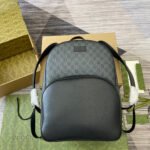 {Style No: 7ZUKUJ2S} MEDIUM 40 GG BACKPACK WITH TAG BLACK CALFSKIN AND CANVAS