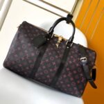 {Style No: IUVK6FXN} KEEPALL BANDOULIÈRE 45 IN BLACK MONOGRAM TOMETTE CANVAS