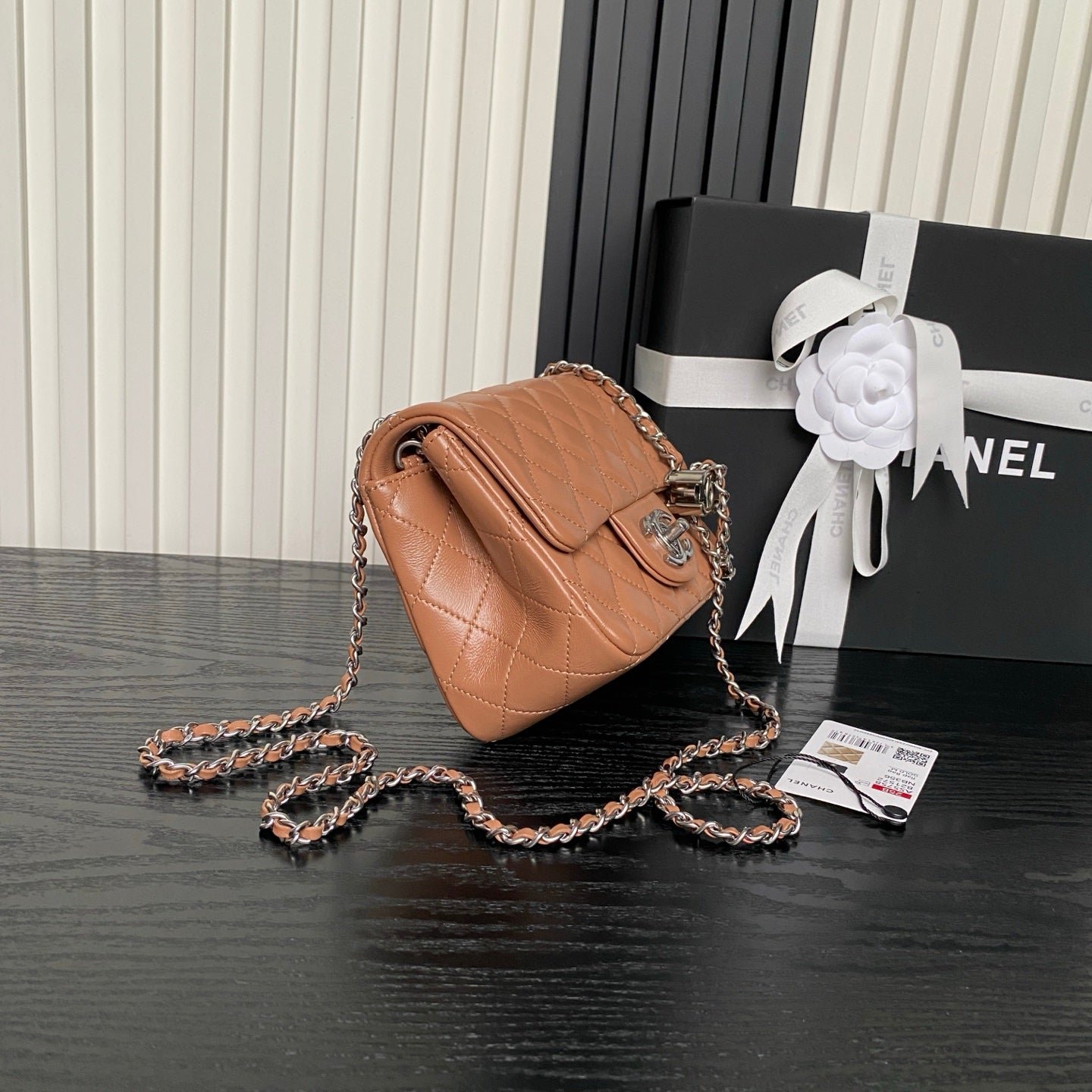 {Style No: X4PB51PW} CHANEL 25S MINI FLAP BAG 18 IN DARK CARAMEL CALFSKIN - Image 3