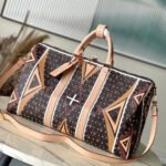 {Style No: TFC7SE4A} KEEPALL BANDOULIÈRE 50 IN PARFLECHE PATTERN MONOGRAM CANVAS