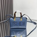 {Style No: TOBLVU8R} BY THE WAY MINI 18 IN AEGEAN BLUE LAMBSKIN GOLD HARDWARE