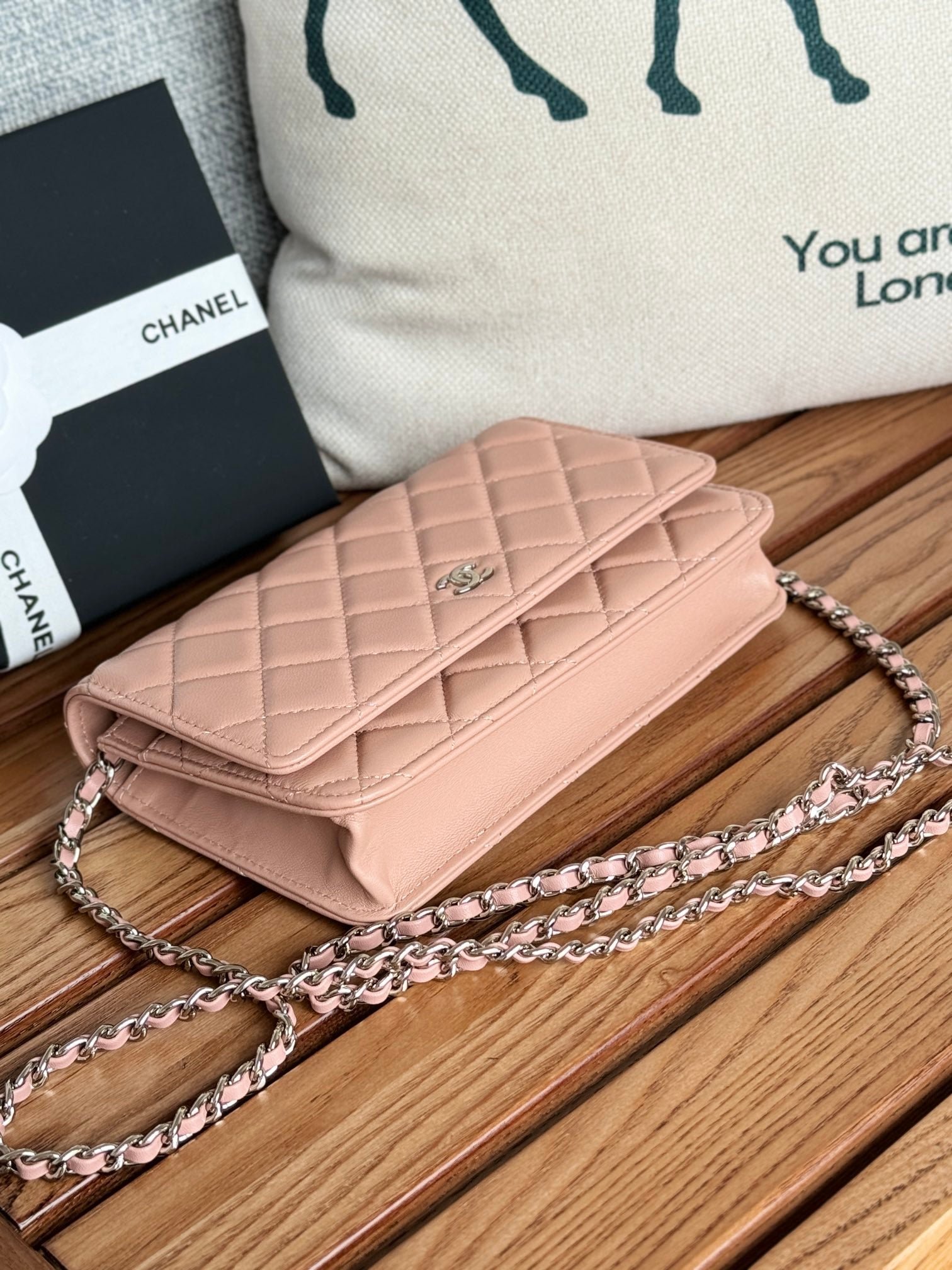 {Style No: C8XFXGRM} CC WOC ENTRUPY 19 BAG IN LIGHT PINK CALFSKIN - Image 3