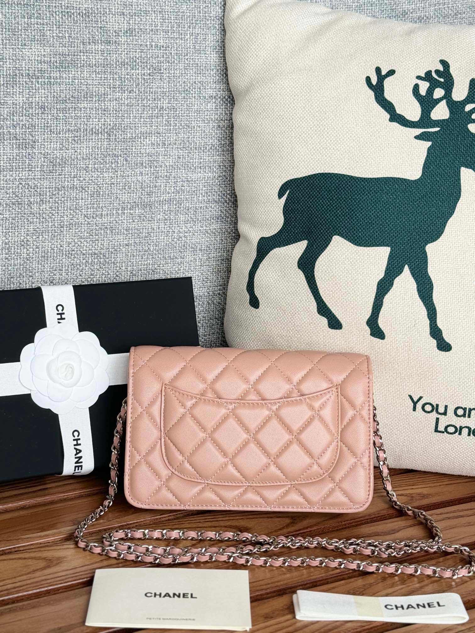 {Style No: C8XFXGRM} CC WOC ENTRUPY 19 BAG IN LIGHT PINK CALFSKIN - Image 6