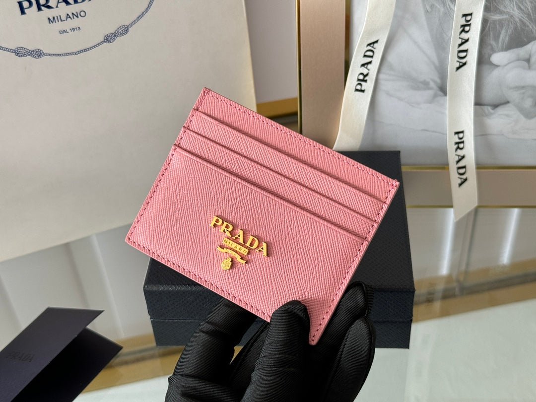 {Style No: WY5CT8C1} PRA 10 CARD HOLDER IN LIGHT PINK CALFSKIN - Image 3