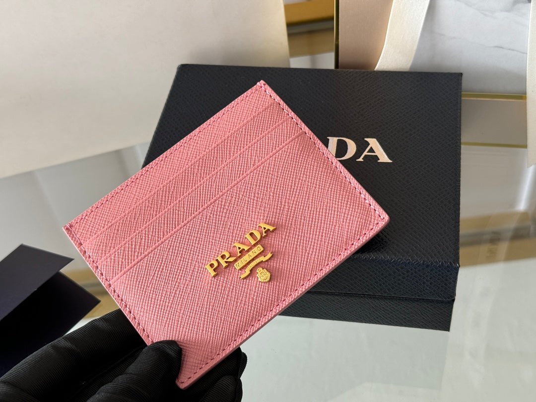 {Style No: WY5CT8C1} PRA 10 CARD HOLDER IN LIGHT PINK CALFSKIN - Image 6