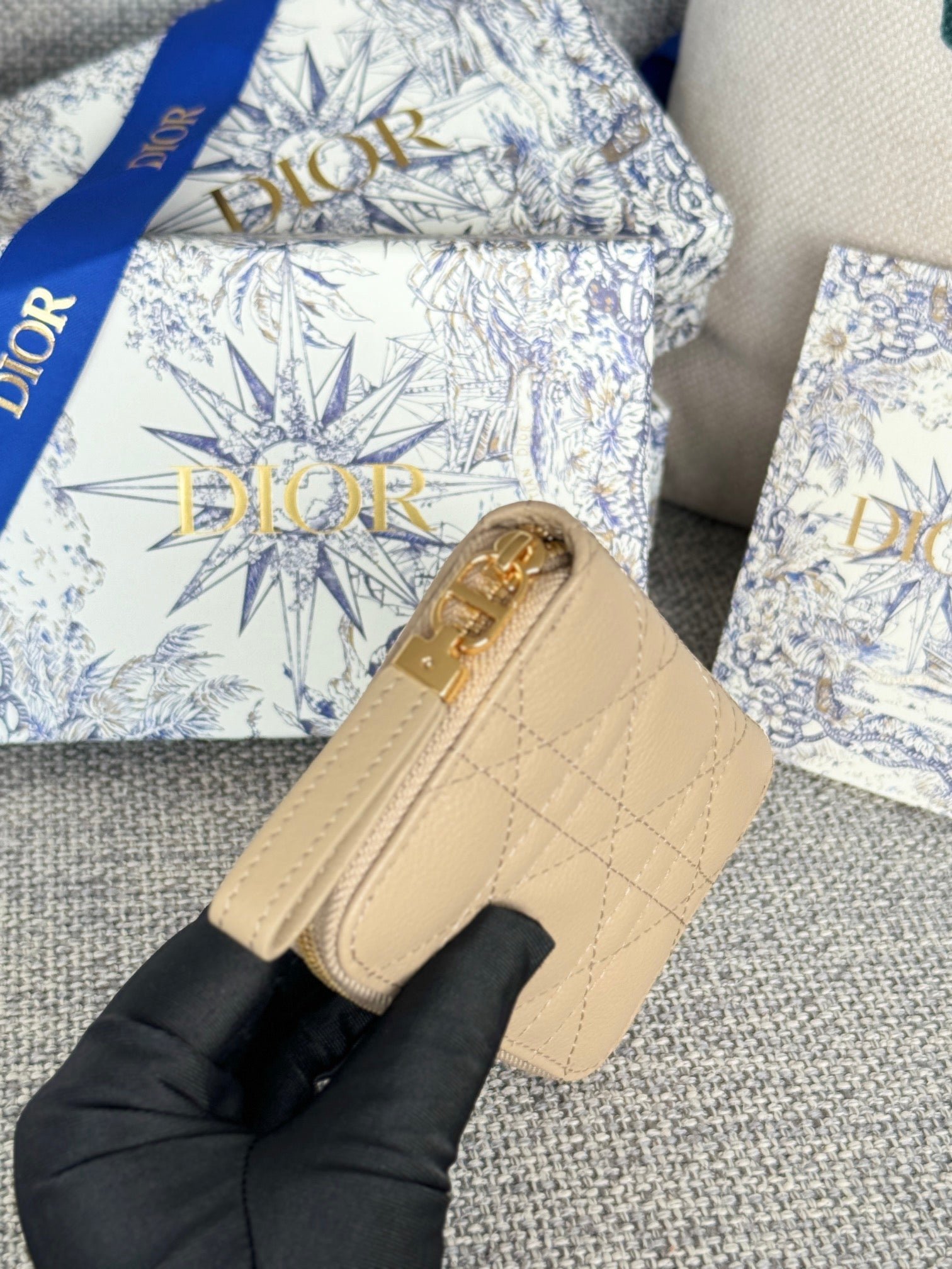 {Style No: GE4SPAWU} CARO SCARLET WALLET 11 IN BEIGE MACROCANNAGE CALFSKIN - Image 6
