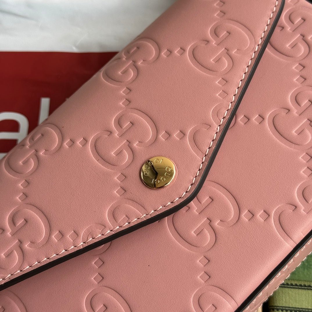 {Style No: 1VOM79ME} SUPER MINI SHOULDER BAG 21 IN BALLERINA PINK EMBOSSED CALFSKIN - Image 5
