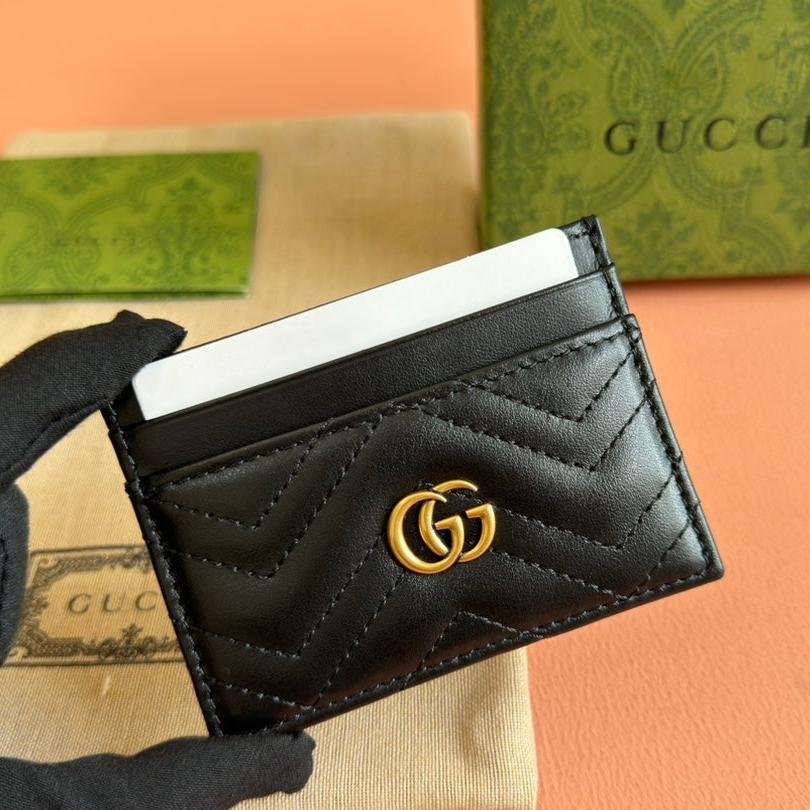 {Style No: W9XMB8G6} MARMONT QUILTED CARD HOLDER 10 IN BLACK CALFSKIN