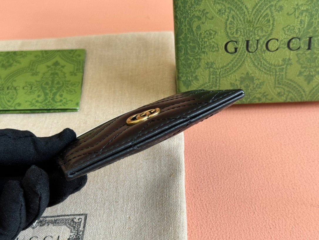 {Style No: W9XMB8G6} MARMONT QUILTED CARD HOLDER 10 IN BLACK CALFSKIN - Image 5