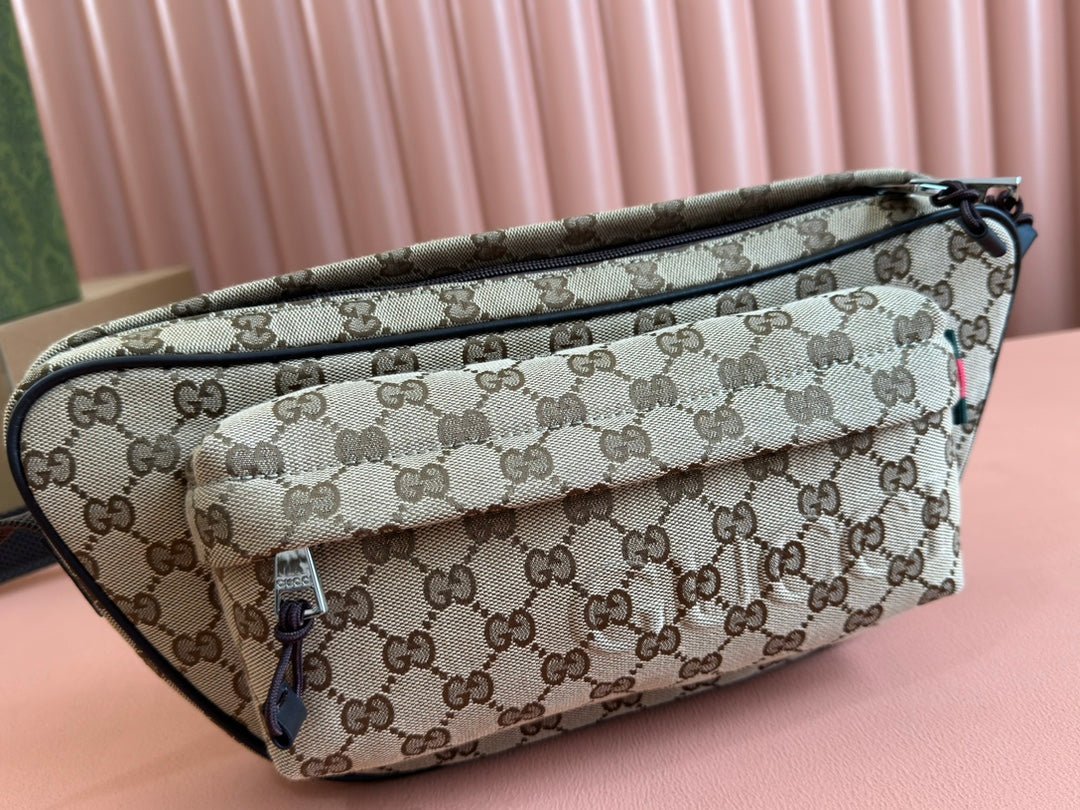 {Style No: LZKDVNUN} BELT BAG 34 IN BEIGE MONOGRAM CANVAS - Image 5