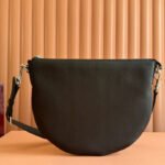 {Style No: EH3B32KI} BODY SHOULDER BAG 40 IN DARK BROWN CALFSKIN SILVER HARDWARE