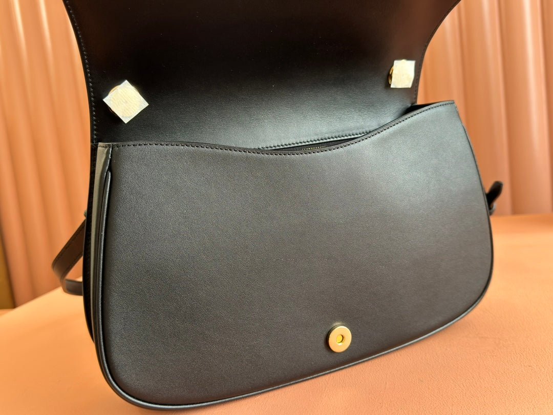 {Style No: PJKF6NSY} BLONDIE LARGE TOP HANDLE BAG 32 IN NATURAL COTTON LINEN CANVAS BLACK CALFSKIN - Image 8
