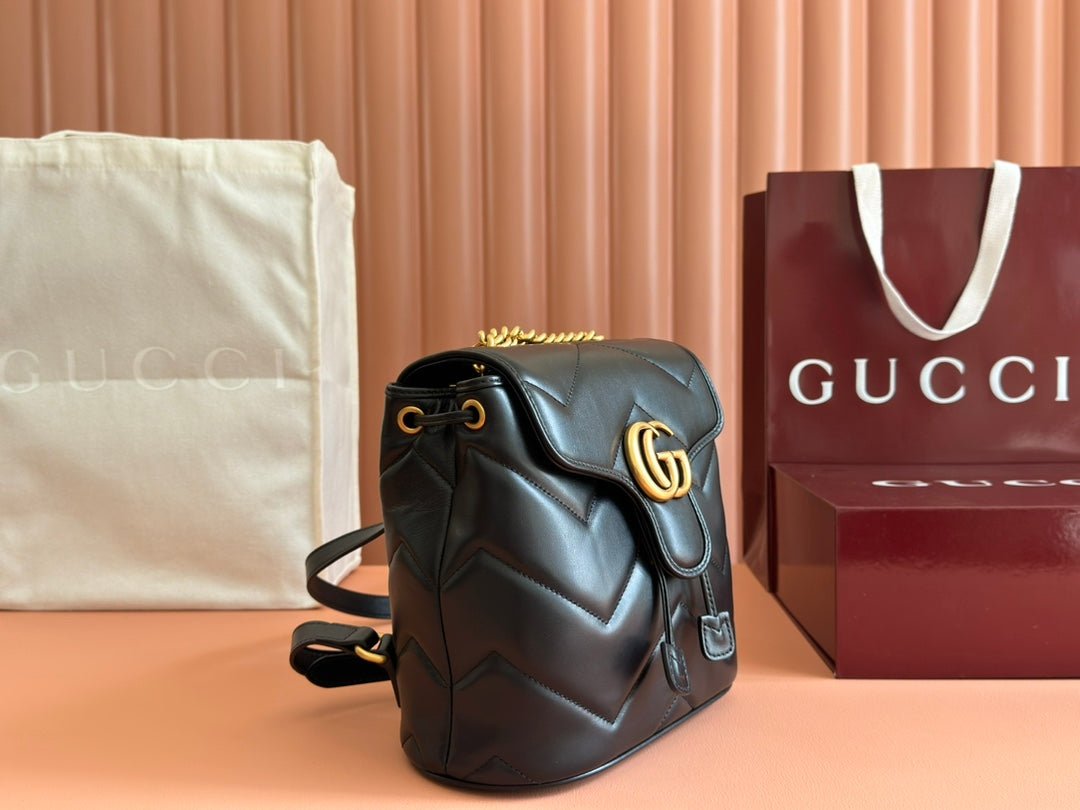 {Style No: OMSZ6GZ4} MARMONT BACKPACK 20 IN BLACK CALFSKIN GOLD HARDWARE - Image 2