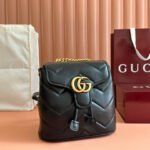 {Style No: OMSZ6GZ4} MARMONT BACKPACK 20 IN BLACK CALFSKIN GOLD HARDWARE