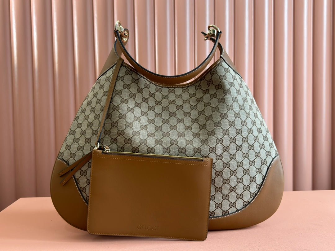 {Style No: 4NR7QTVL} BODY MEDIUM SHOULDER BAD 49 IN BEIGE MONOGRAM CANVAS AND BROWN CALFSKIN GOLD HARDWARE - Image 3