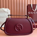 {Style No: MA8UCLH9} BLONDIE LARGE TOP HANDLE BAG 32 IN ROSSO ANCORA RED CALFSKIN
