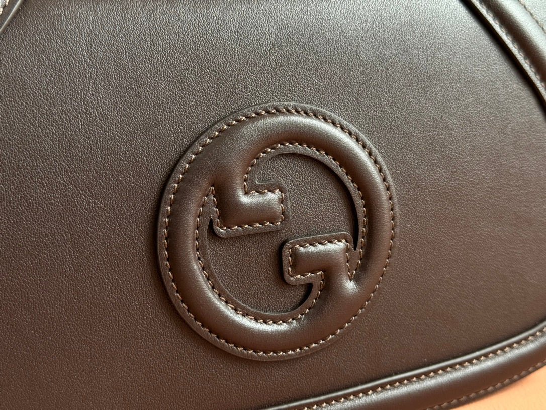 {Style No: ITCDR9HW} BLONDIE LARGE TOP HANDLE BAG 32 IN DARK BROWN CALFSKIN - Image 7