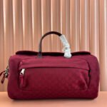 {Style No: HISQREM3} GG SMALL DUFFLE BAG 42 IN ROSSO ANCORA RED GG CANVAS