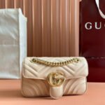 {Style No: LGA3SWTB} MARMONT MEDIUM SHOUDER BAG 23 IN LIGHT BEIGE CALFSKIN