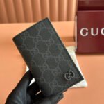 {Style No: F61FVUYJ} INTERIOR GG PASSPORT CASE 12 IN GREY CALFSKIN