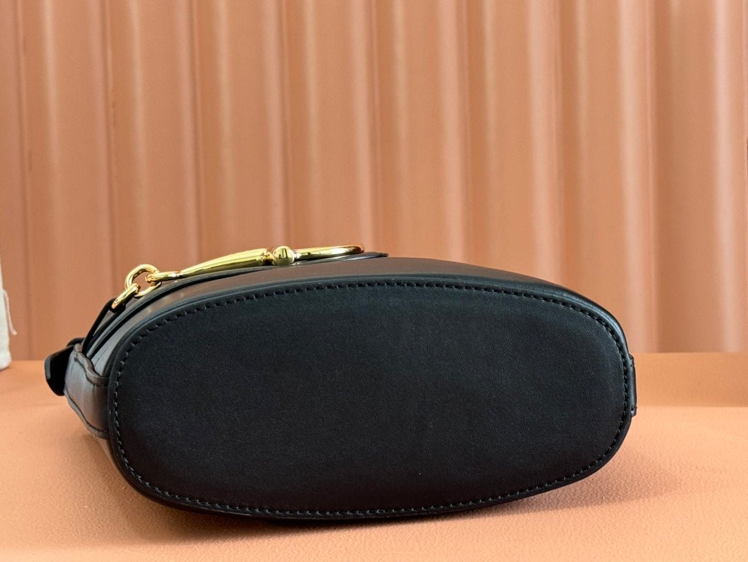 {Style No: UA2UOPIC} 73 SMALL BUCKET BAG 20 IN BLACK SMOOTH CALFSKIN - Image 9