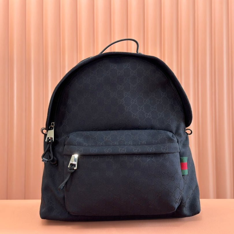 {Style No: KOR6HEV8} MEDIUM BACKPACK 42 IN BLACK GG CANVAS