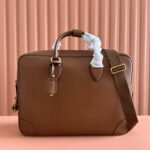 {Style No: 2OYZVGLK} MEDIUM BRIEFCASE 40 IN BROWN CALFSKIN