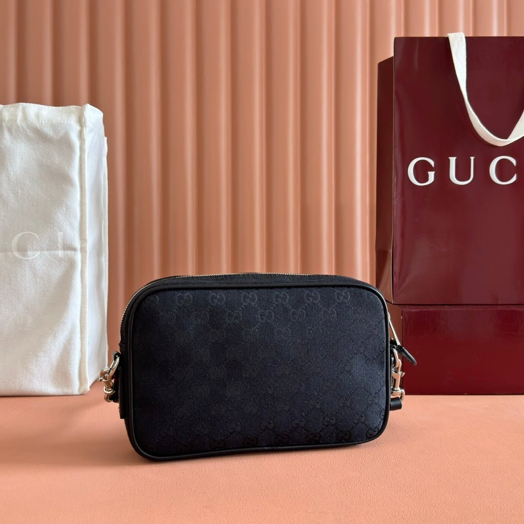 {Style No: 7IHJJV85} SMALL CROSSBODY BAG 23.5 IN BLACK GG CANVAS - Image 2