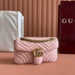 {Style No: C7HXZELL} MEDIUM MARMONT MATELASSÉ 26 IN LIGHT PINK CALFSKIN