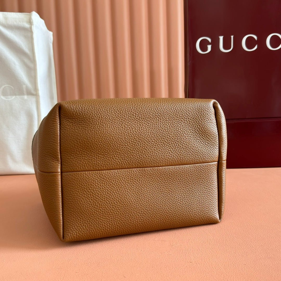 {Style No: 6153BN72} SMALL TOTISSIMA REVERSIBLE TOTE BAG 21 IN BROWN CALFSKIN BEIGE AND BROWN GG CANVAS ON SIDE - Image 5