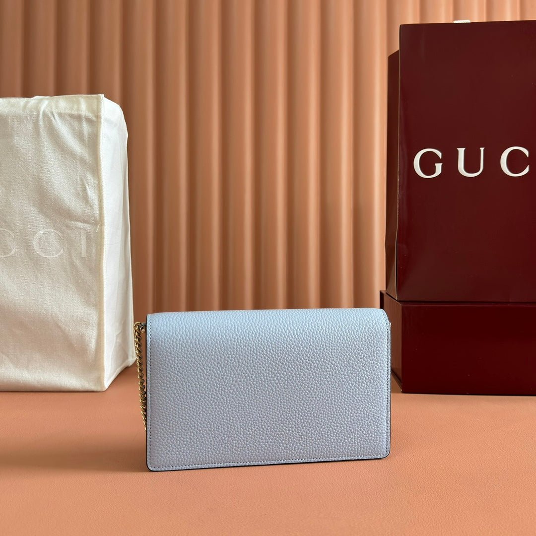 {Style No: ZX67U8NZ} GUCCI 25S DIONYSUS WALLET ON CHAIN 20 IN LIGHT BLUE CALFSKIN - Image 8