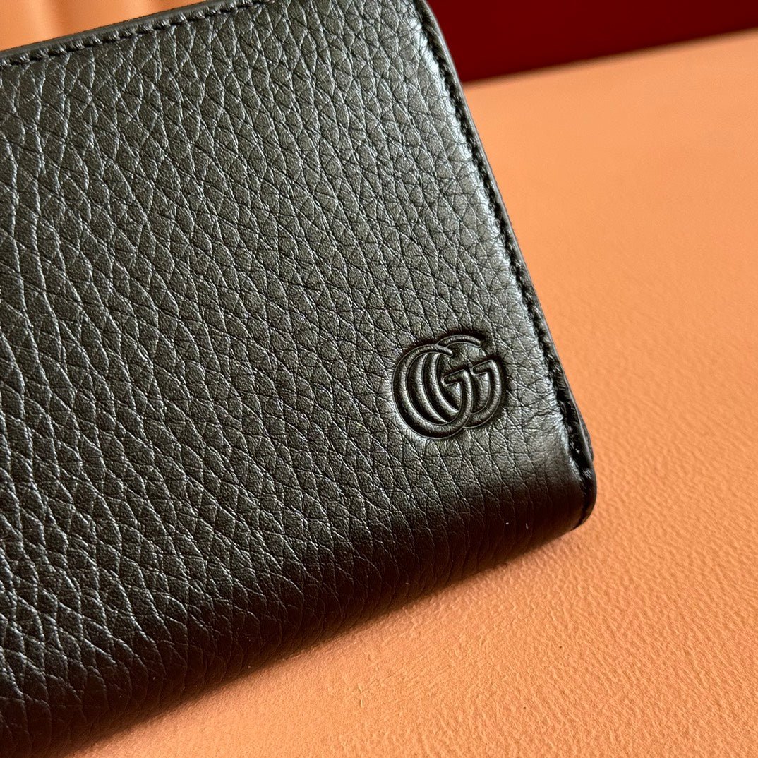 {Style No: X679EAV2} GG MARMONT 19 LONG WALLET IN BLACK CALFSKIN SILVER HARDWARE - Image 5