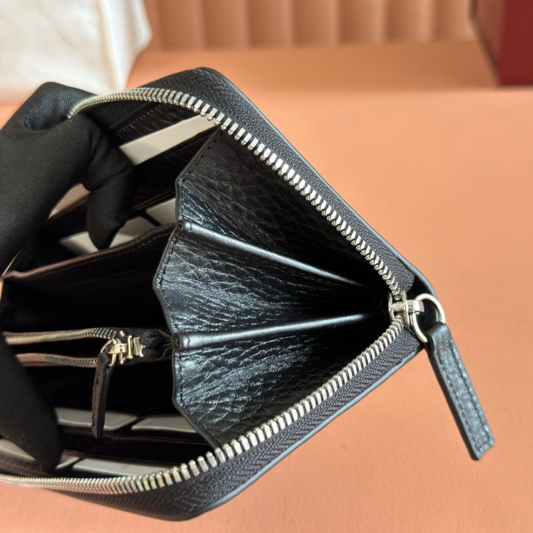 {Style No: X679EAV2} GG MARMONT 19 LONG WALLET IN BLACK CALFSKIN SILVER HARDWARE - Image 6