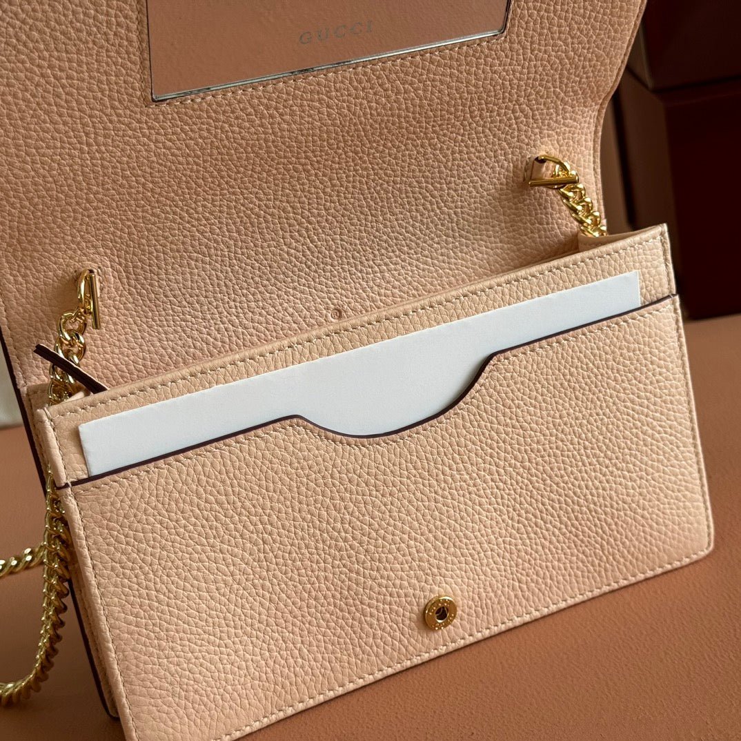 {Style No: SEEM12BX} GG MARMONT 20 MINI CHAIN BAG IN DARK RED CALFSKIN - Image 7