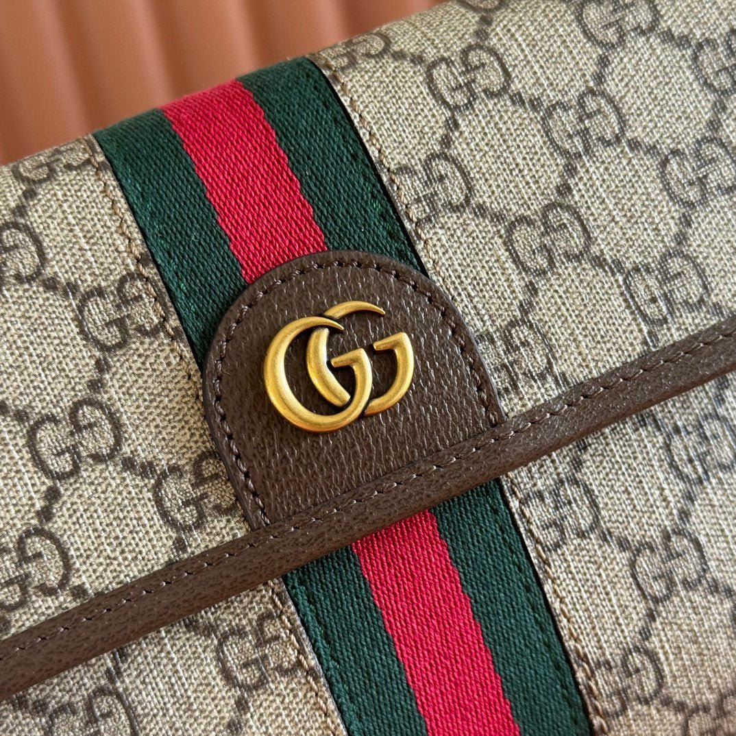 {Style No: EWVU177D} OPHIDIA BELT BAG 24 IN BEIGE AND DARK BROWN CANVAS - Image 3