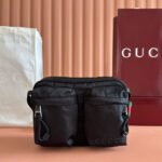{Style No: E3G1GBCI} GUCCI NEXUS SMALL CROSSBODY BAG 37 IN BLACK NYLON
